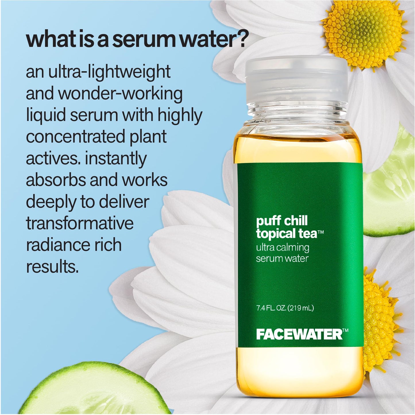 Facewater Puff Chill Topical Tea Ultra Calming Serum Water Beauty & Personal Care PLANT BEAUTY DISTILLERY