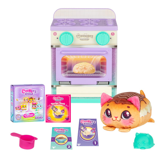 Cookeez Makery Lil' Bakez Oven, Mix The Dough and Make A Scented Surprise Pet in The Form of A Deliciously Scented Plush Toy (Non-Electronic), Bake…
