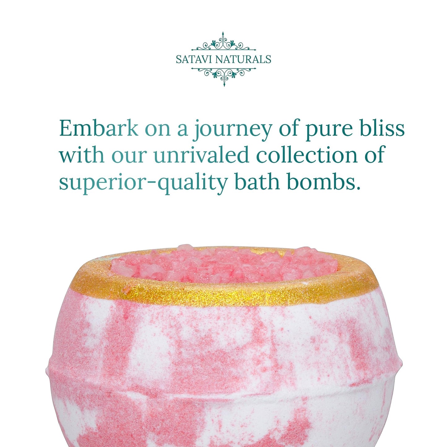 Satavi Naturals Crystal Bath Bombs (6 Pack) Luxurious Aromatherapy Bath Bombs Enriched with Nourishing Bath Salts for Silky Smooth Skin & Pleasantly…