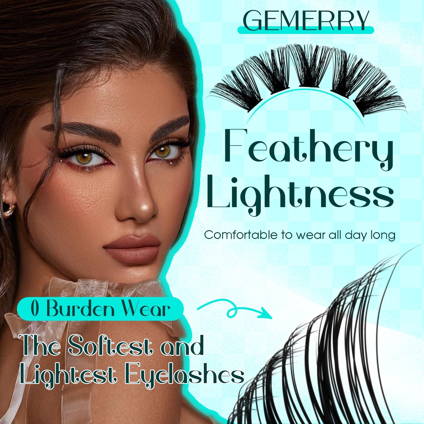 Lash Clusters GEMERRY 280pcs Clusters Lashes D Curl Soft&Natural Individual Lashes Cluster Eyelash Clusters DIY Lash Extensions at Beauty and Personal Care GEMERRY