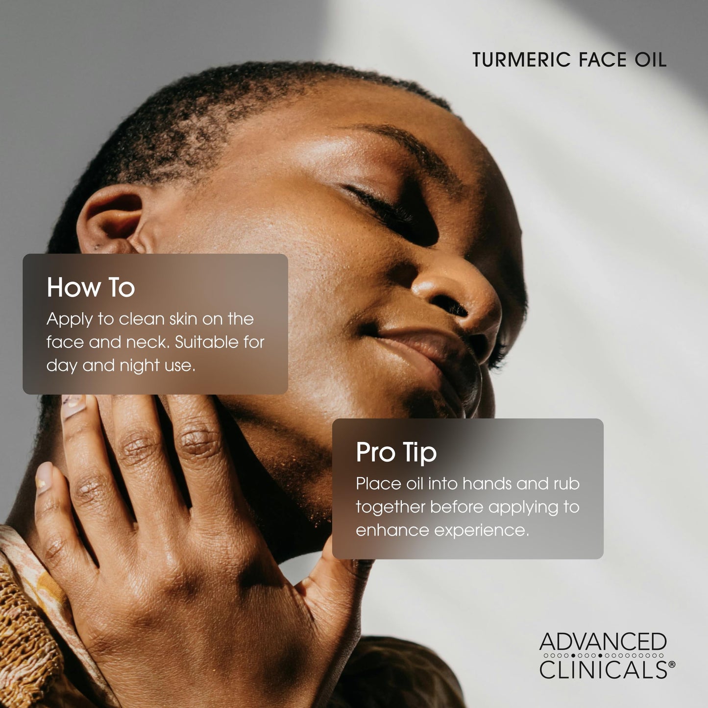 Advanced Clinicals Turmeric Oil Serum For Face | Facial Skin Care Serum With Jojoba + Coconut Oil To Improve Appearance Of Dark Spots & Uneven Skin