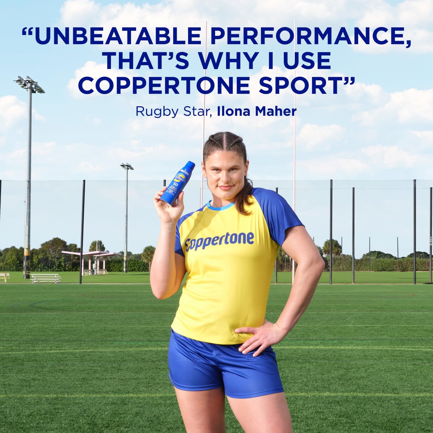 Coppertone Sport Sunscreen Spray SPF 50, Water Resistant Spray Sunscreen Pack, 5.5 Oz, Pack of 2 (Packaging May Vary)