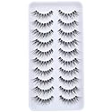 Newcally Lashes Natural Wispy False Eyelashes Cat Eye Lashes Hand-Knotted Soft Light Volume Fake Lashes Multipack