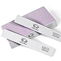 18pcs Nail File for Acrylic Nails - Capularsh 100/180 Grit Professional Double Side Emery Boards, Reusable Coarse Nail File for Acrylic Gel Dip False