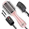 Cosermart 4 in 1 Hot Air Brush with Negative Ion Anti-frizz Blowout Brush for Drying, Straightening, Curling, Salon Volumizing