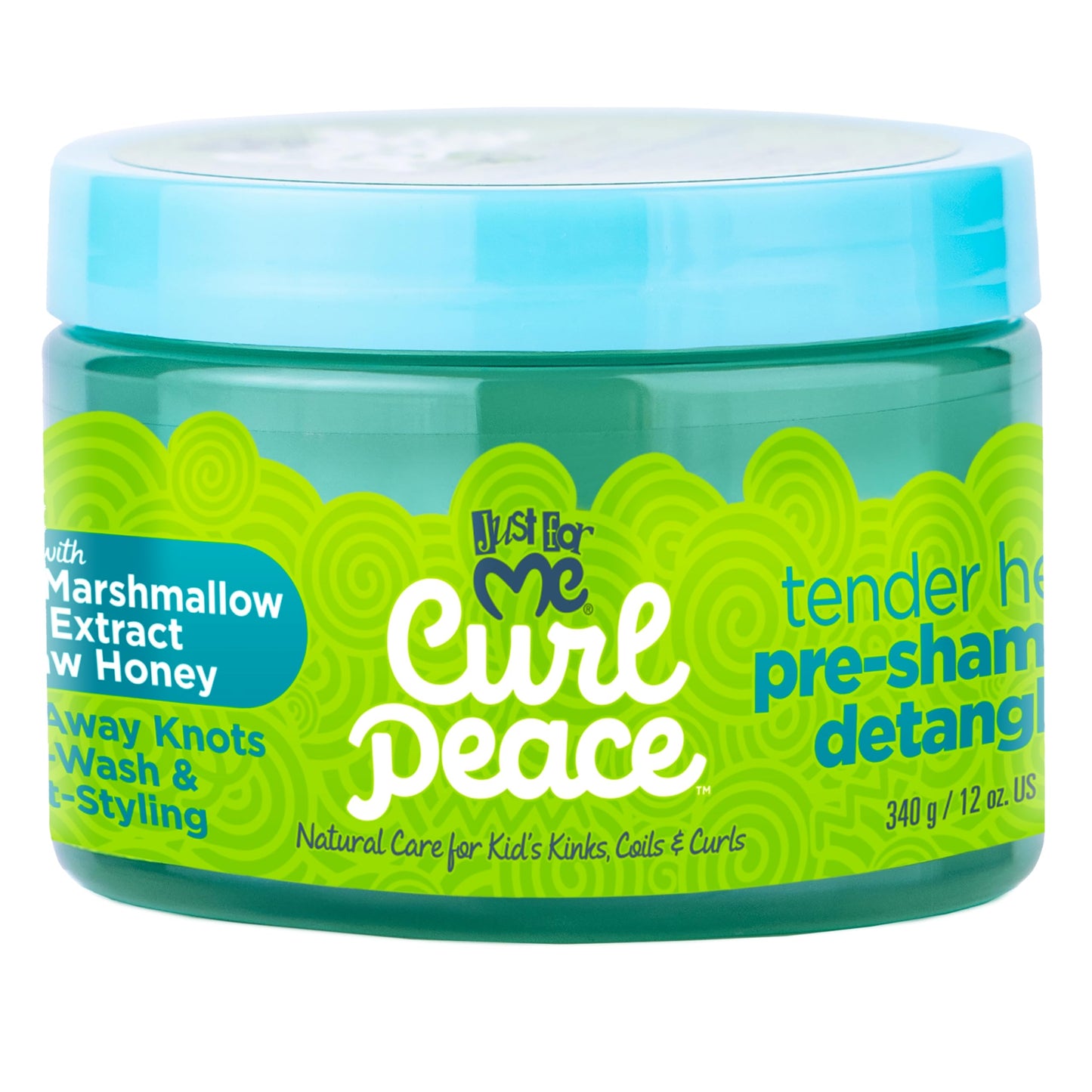 Just For Me Curl Peace Tender Head Detangling Treatment - Rinses Away Knots, Pre-Wash, Post-Styling, Contains No Parabens, Sulfates, Mineral Oil