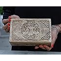 DharmaObjects Hand Carved Jewelry Trinket Keepsake Wooden Storage Box (Celtic Tree Of Life, Large)