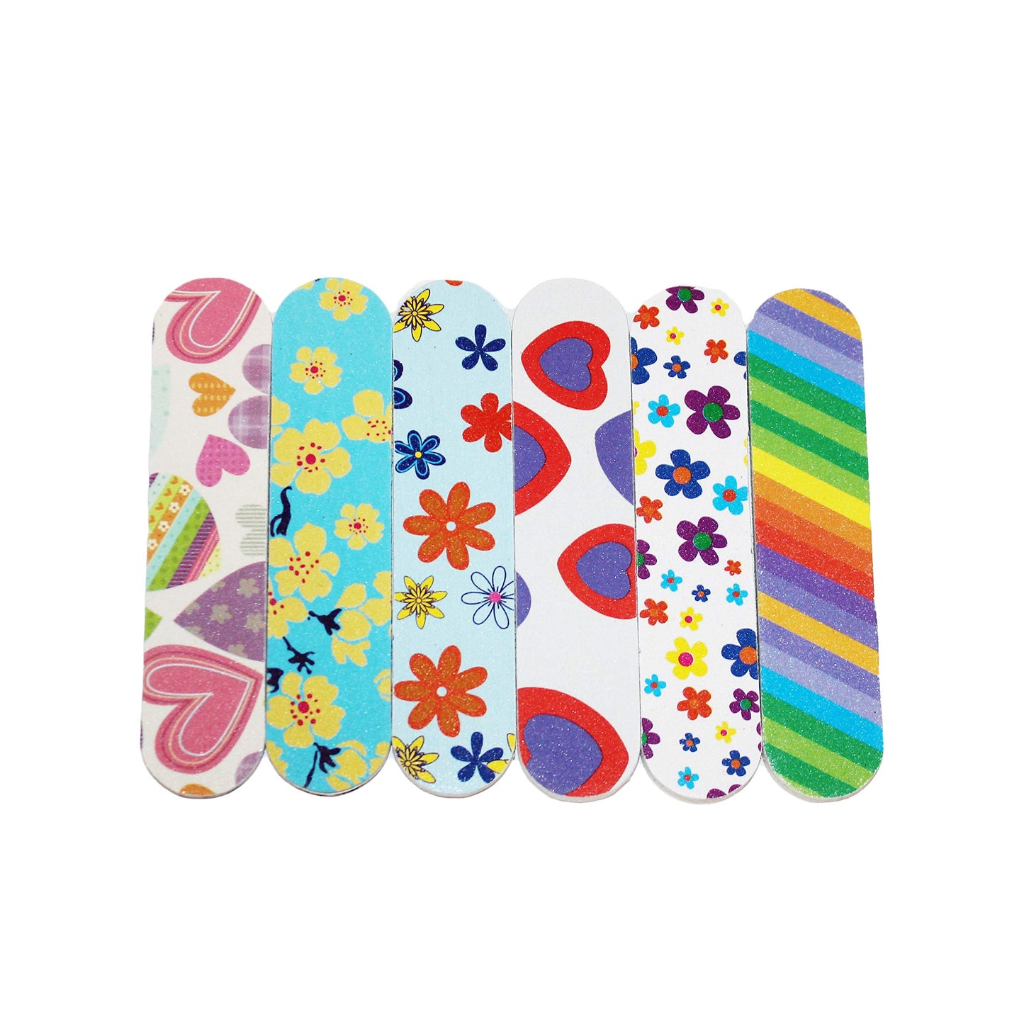 ZMOI (1 Dozen) Colorful Girly Mini Emery Board Nail Files