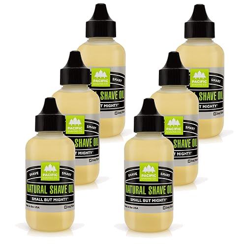 Pacific Shaving Company Natural Shaving Oil, 2 oz 6 Pack
