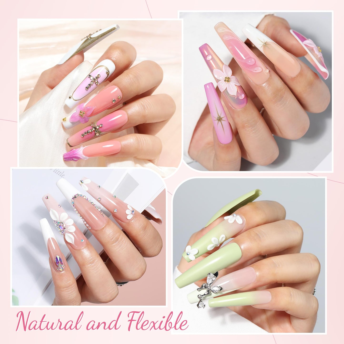 UNA GELLA Coffin Fake Nails Tips Extra Long 216 PCS XXL Coffin Acrylic Fake False Nails Tips Long Ballerina Nail Tips with Box for Nail Salons Beauty and Personal Care UNA GELLA