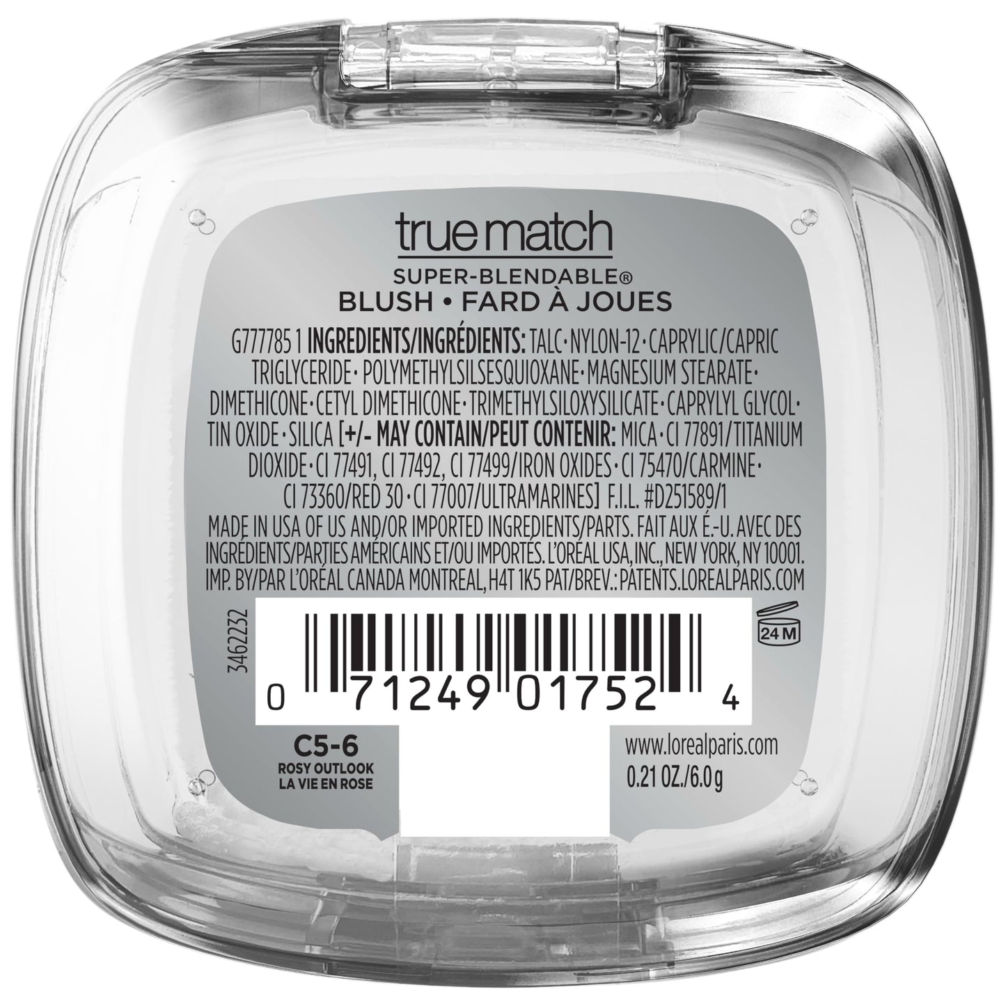 L’Oréal Paris True Match Super-Blendable Powder Blush, Rosy Outlook, 0.21 Oz (Packaging May Vary)