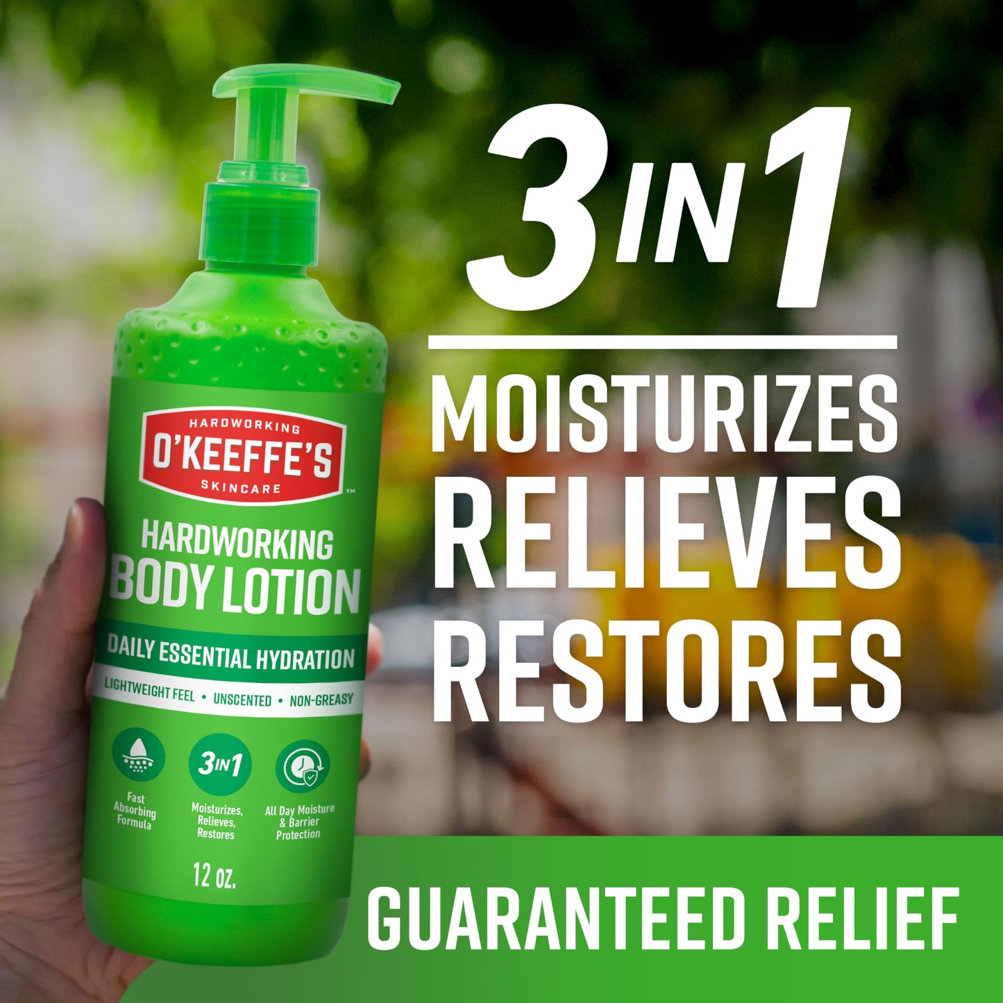 O’Keeffe’s Hardworking Body Lotion, Deep Hydration for Extremely Dry & Cracked Skin, 12 oz Pump (2 Pack), Fragrance-Free & Hypoallergenic, Non-Greasy