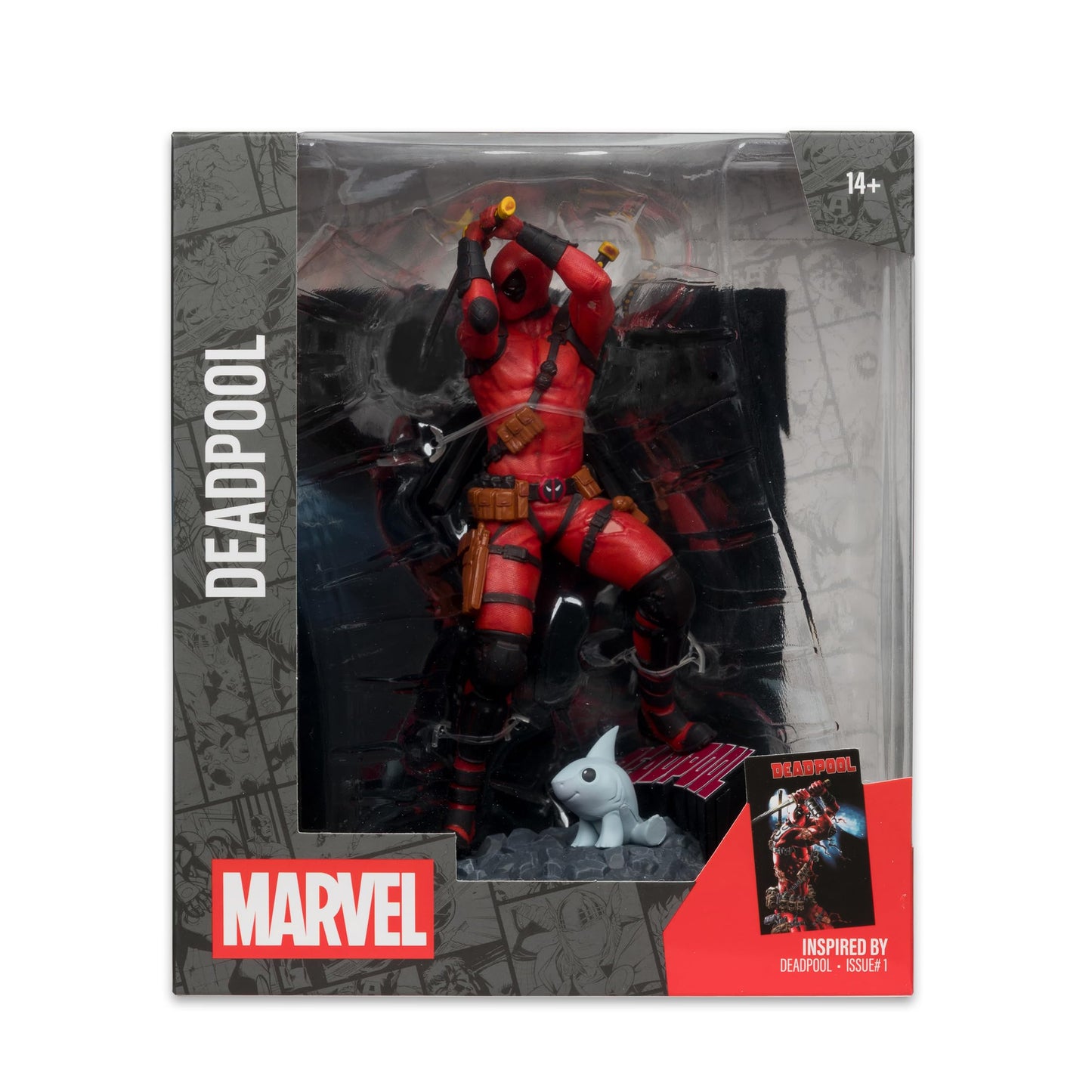 McFarlane Toys - Marvel Deadpool 1:10th Scale Collectible with Scene (Deadpool #1)