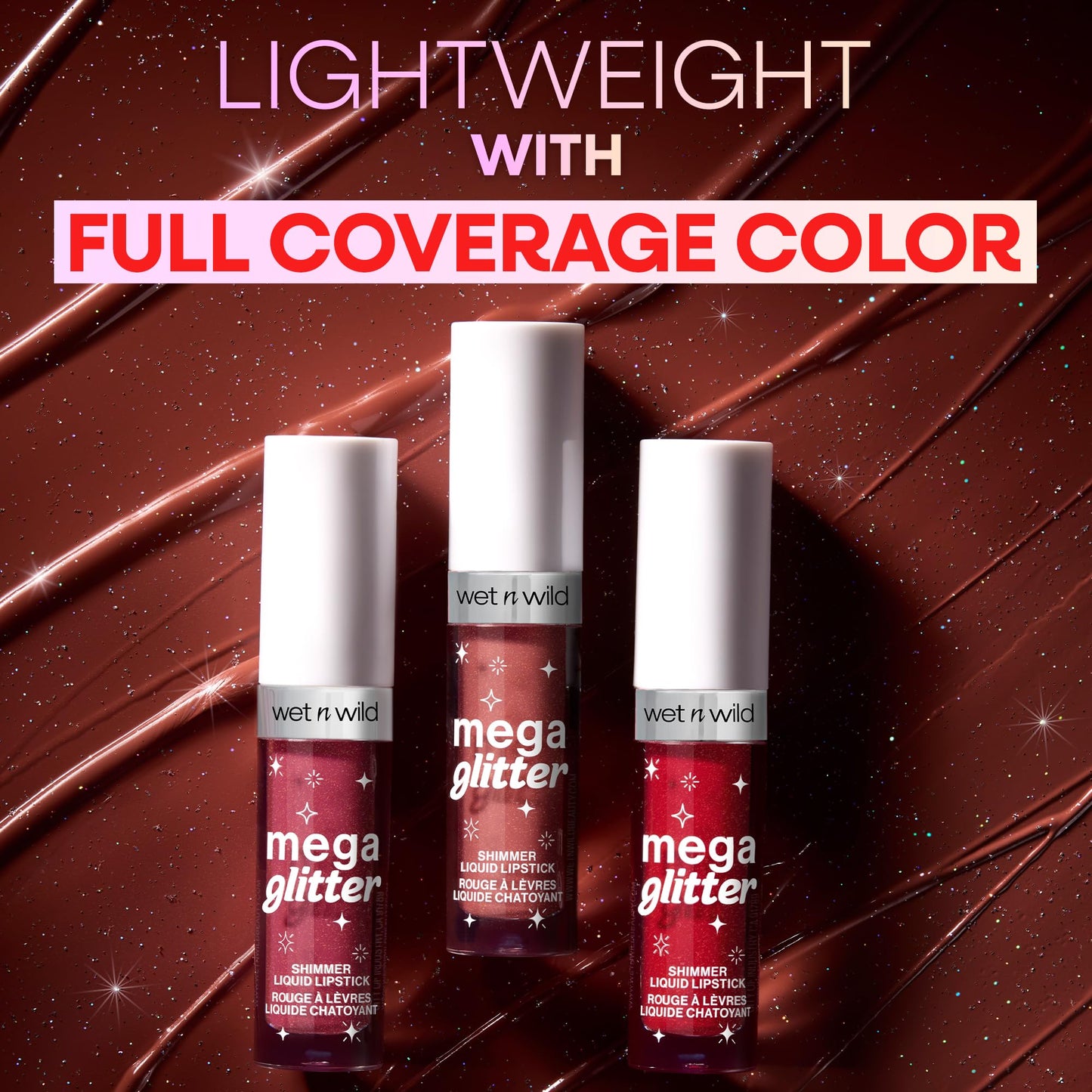 wet n wild Mega Glitter Shimmer Liquid Lipstick, Matte-to-Glitter Finish, Lightweight Formula, Comfortable Wear, Vitamin E-Infused for Nourished Lips, Vegan & Cruelty-Free - New Soulmate