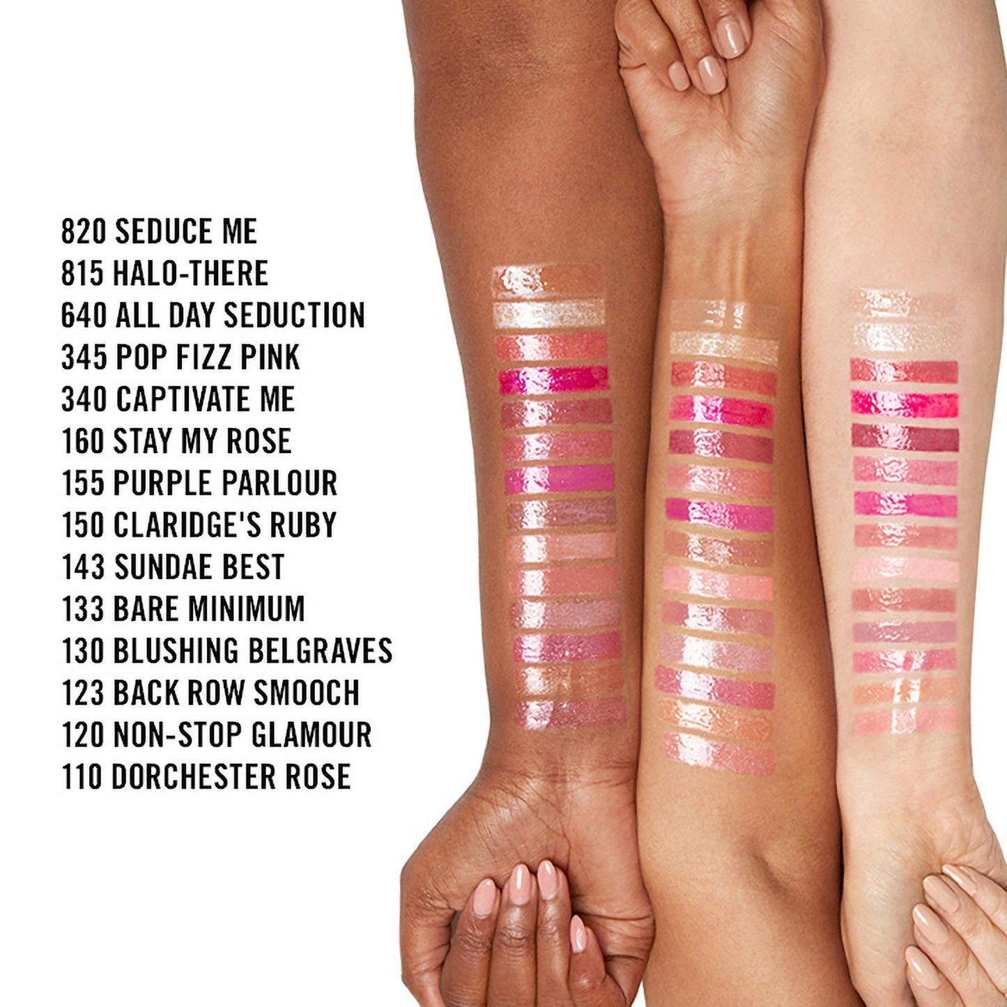 Rimmel Stay Glossy Lip Gloss - Non-Sticky and Lightweight Formula for Lip Color and Shine - 640 All Day Seduction, .18oz