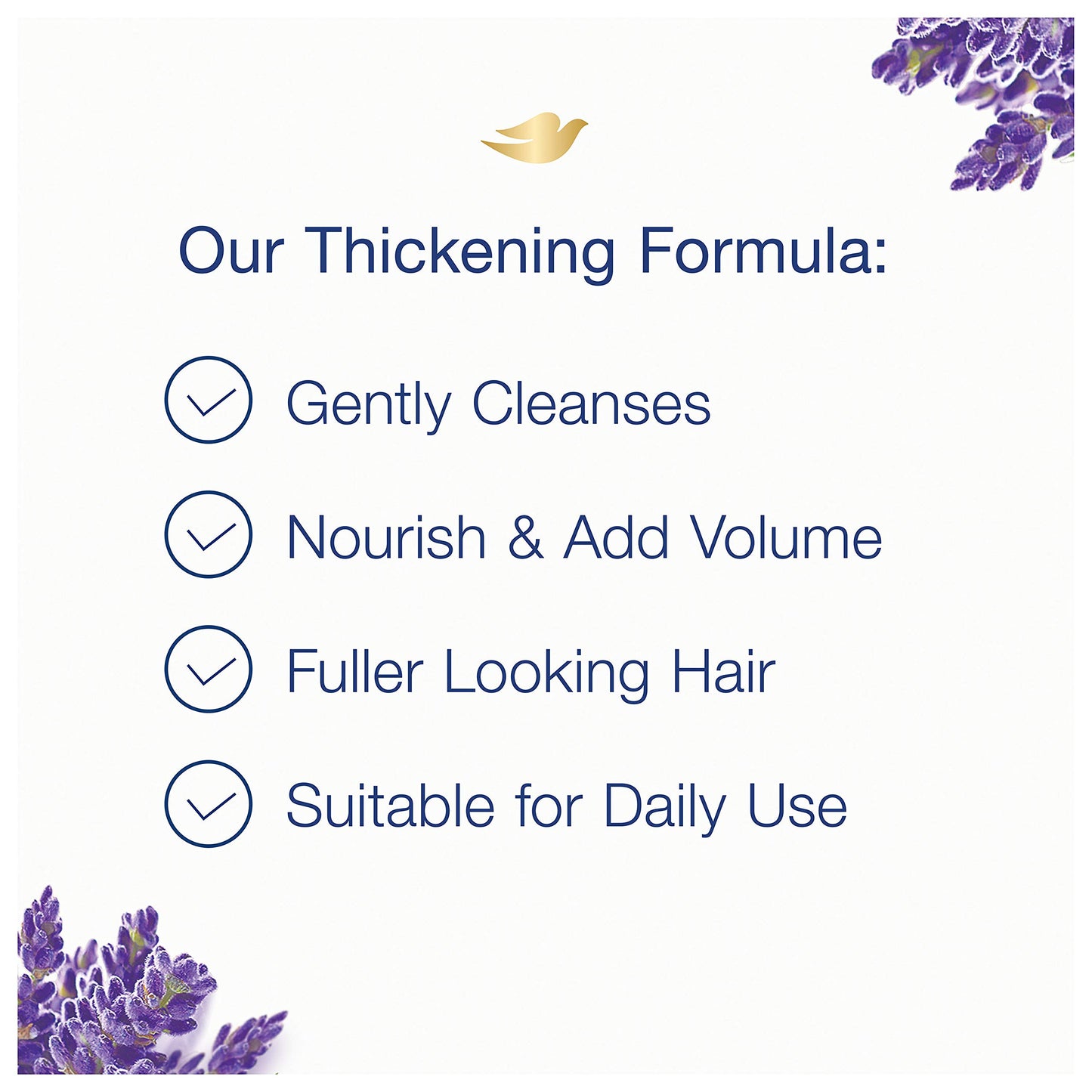 Dove Volume Shampoo for Thinning Hair Thickening Ritual Hair Shampoo with Lavender 12 oz