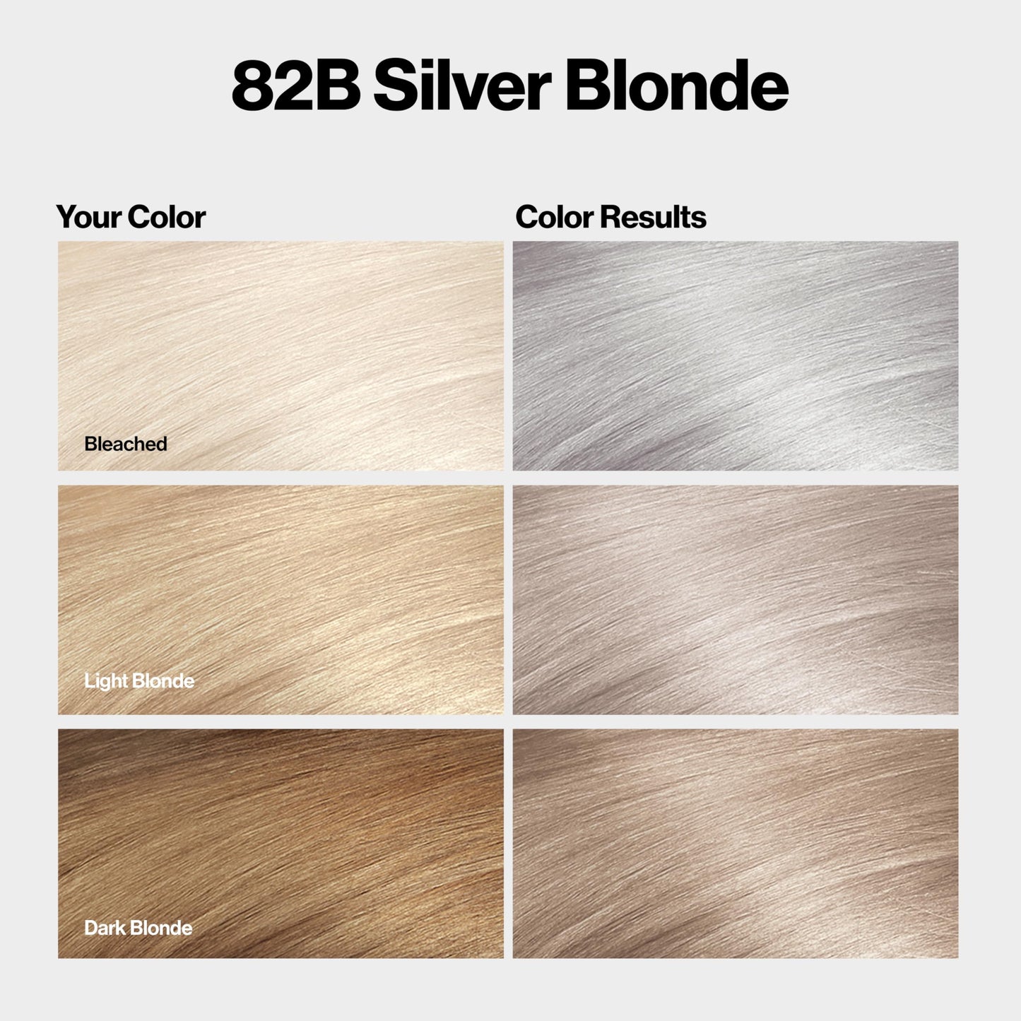 Revlon ColorSilk with Bond Repair Complex, Blonde Permanent Hair Color, 100% Gray Coverage, Ammonia Free Hair Dye, Vegan Keratin, 82B Silver Blonde