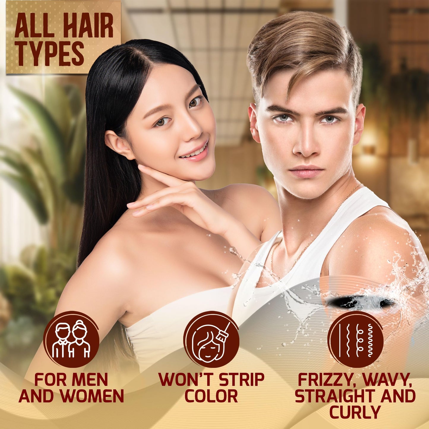 Moroccan Argan Oil Heat Protectant Spray for Hair - Leave In Thermal Guard against Flat Iron, Straightener and Blow Dry Damage - Hydrating Anti Frizz