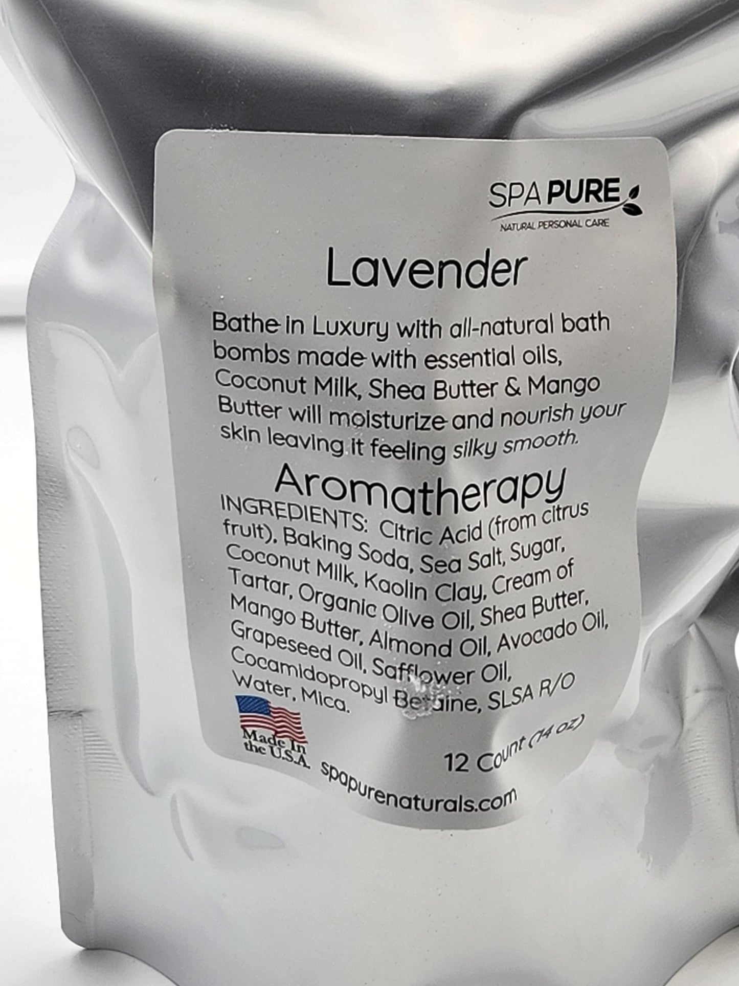 Essential Oil Bath Bombs - USA Made with Coconut Milk & Shea Butter - for a Luxurious at Home Spa Bath (12 Count) Pack of 1 (Lavender)