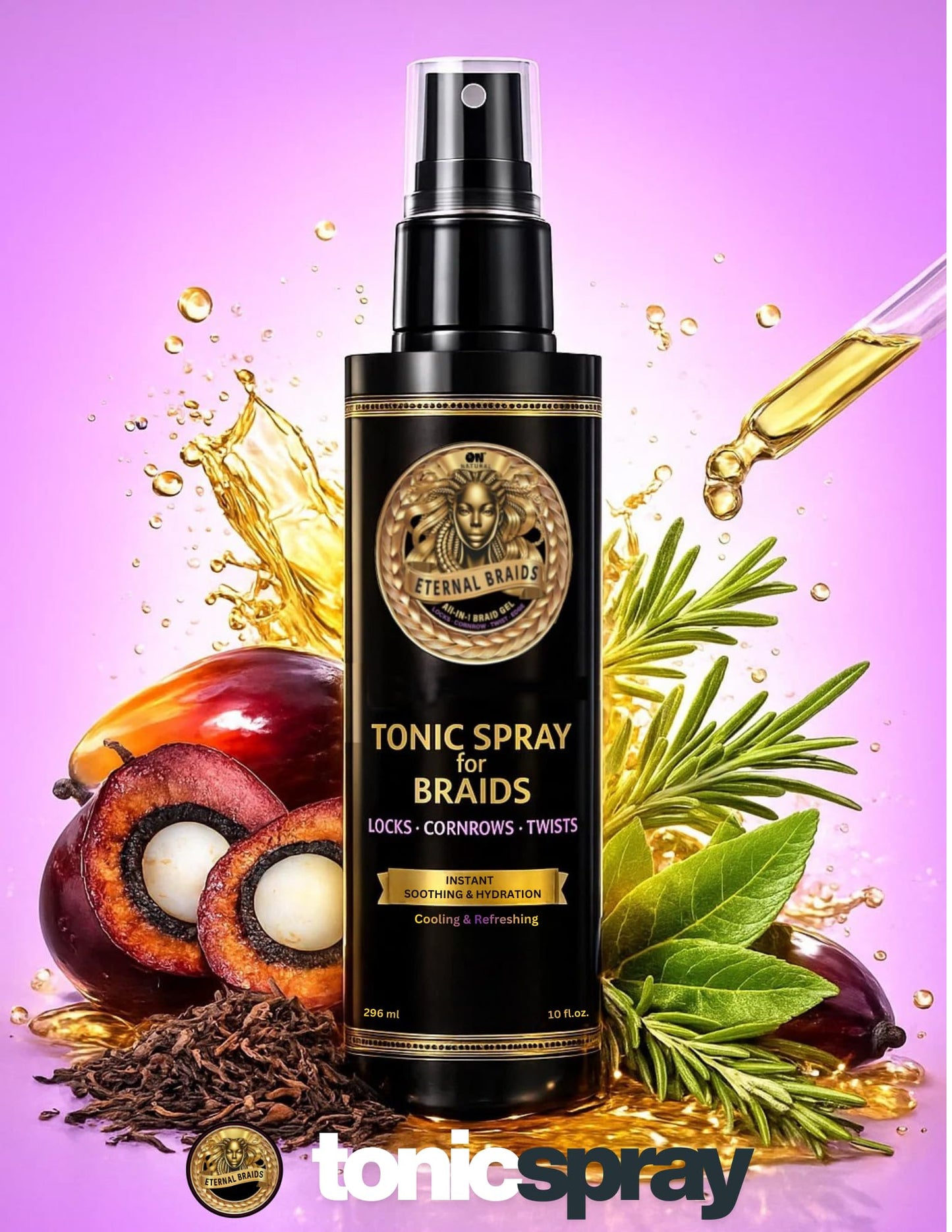 On Natural braid gel, Eternal Braids Tonic Spray