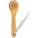 GranNaturals Manual Facial Brush Dry Brushing Scrubber - Stiff Boar Bristles for Exfoliation - Promotes Lymphatic Drainage, Deep Cleansing, Gentle