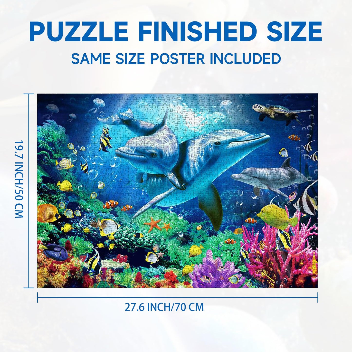 Nattork Jigsaw Puzzles 1000 Pieces for Adults, Families (Sea World) Pieces Fit Together Perfectly