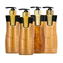Keratin Cure Best Treatment Gold and Honey Bio Protein Silky Soft Safe Repair & Straight Complex Argan Oil Nourishing Straightening Damaged Dry Frizzy