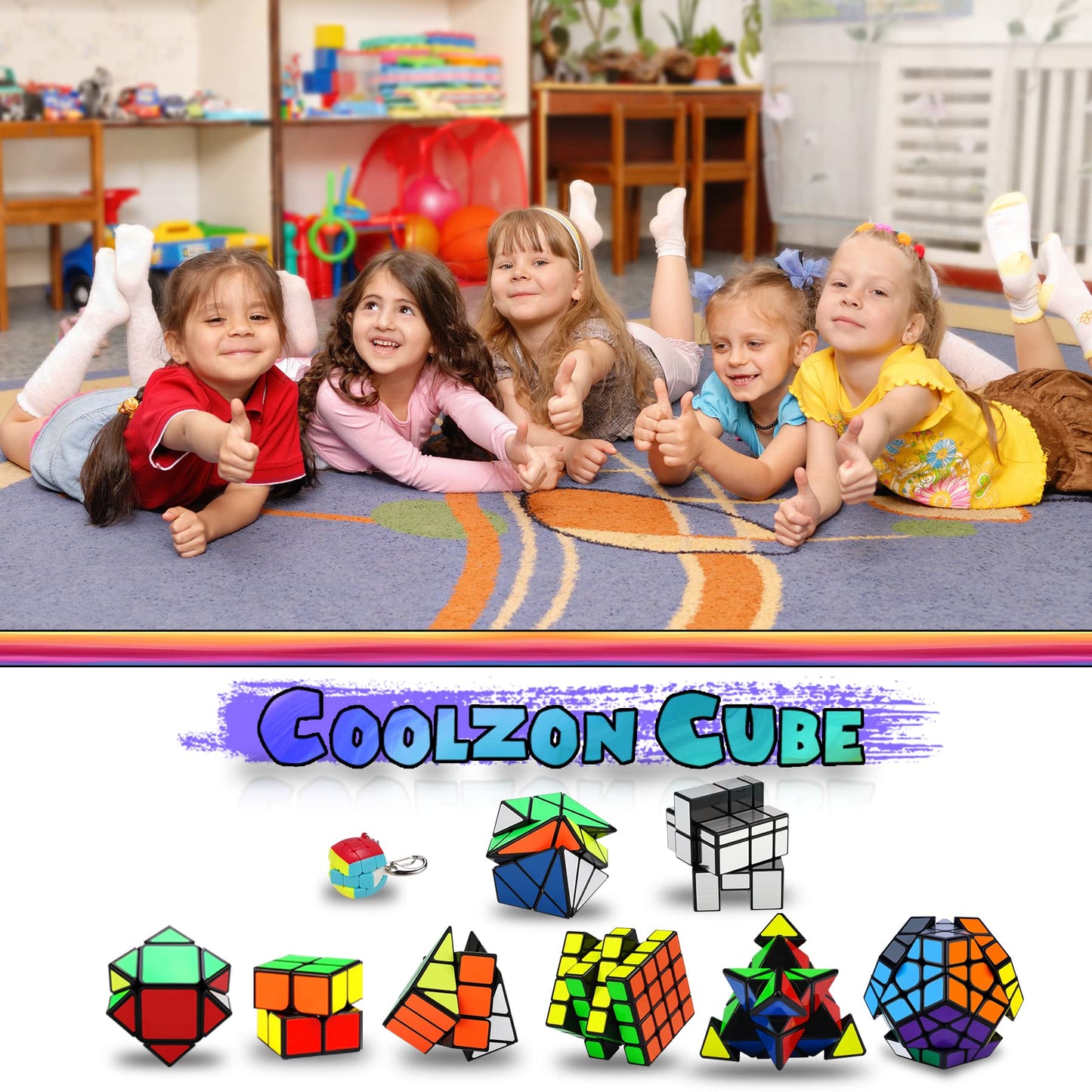 Speed Cube Set – 9-Pack Magic Cubes Including Pyraminx, 2x2, 3x3, 4x4, Megaminx, Mirror, Mini 3x3, Skewb & Fenghuolun, Puzzle Toy for Kids & Adults