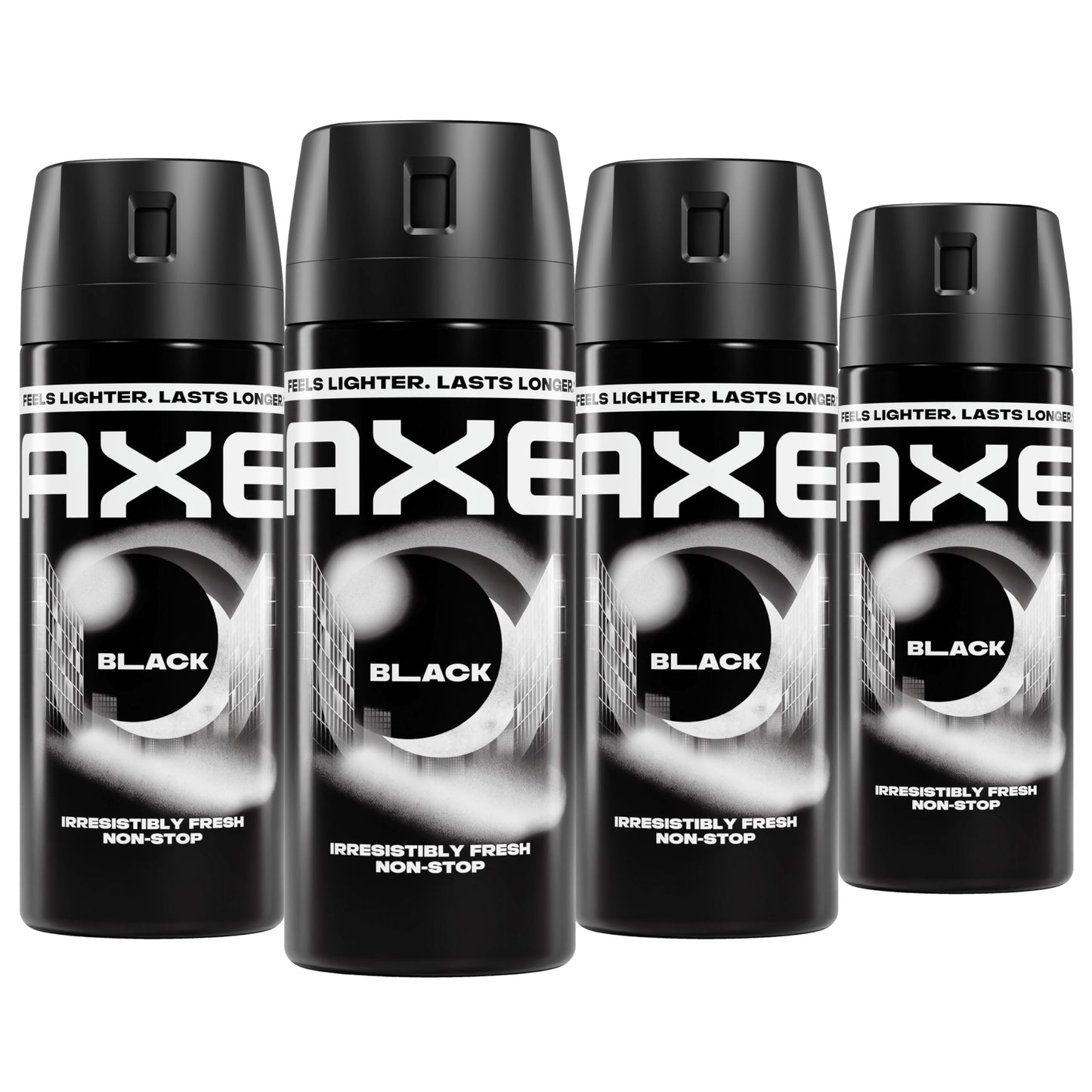 AXE Body Spray 4 Count Black 48 Hour All Over Fresh Aluminum Free 2.9 oz Beauty and Personal Care AXE