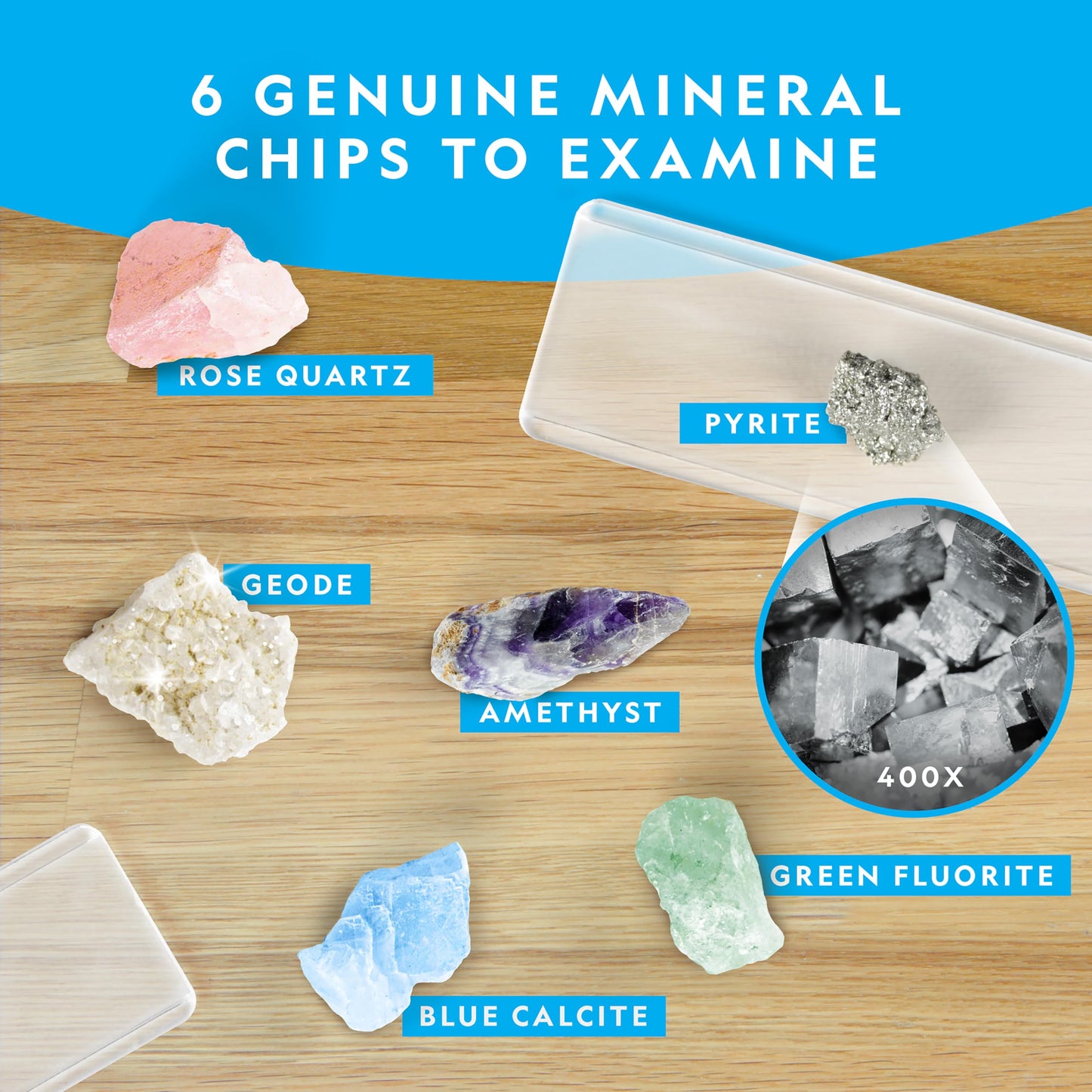 National Geographic Kids Microscope – Easy Science Kit with 400x Zoom, Prepared & Blank Slides, STEM Toy Gift for Ages 6–10, Exclusive