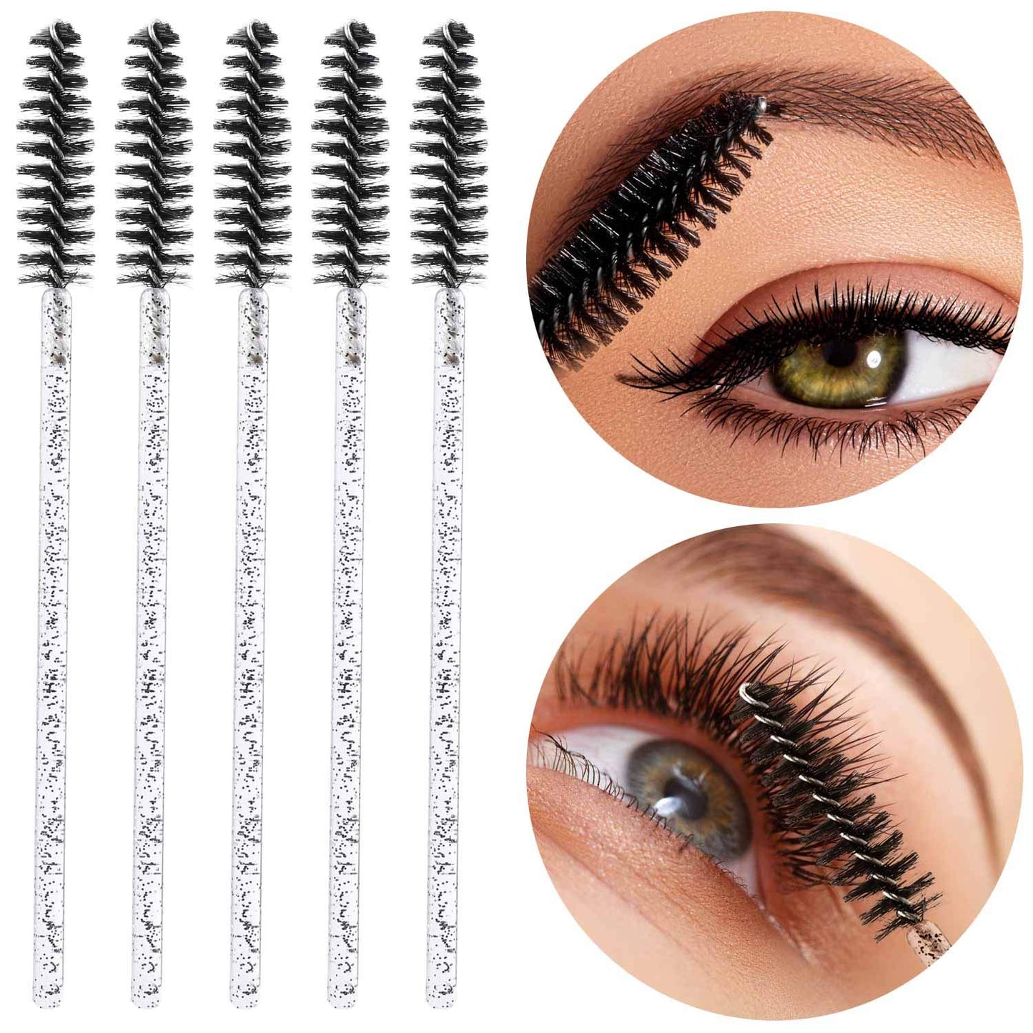 300 Disposable Mascara Wands Eyelash Brush Spoolies for Eye Lash Extension, Eyebrow and Makeup Crystal Tbestmax Beauty and Personal Care Tbestmax