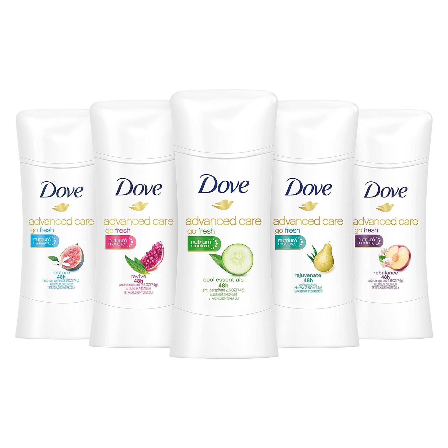 Dove Deodorant 2.6 Ounce Adv Care Anti-Perspirant Cool Essentials Stick, Fresh Cucumber, 2 Pack Beauty and Personal Care Dove
