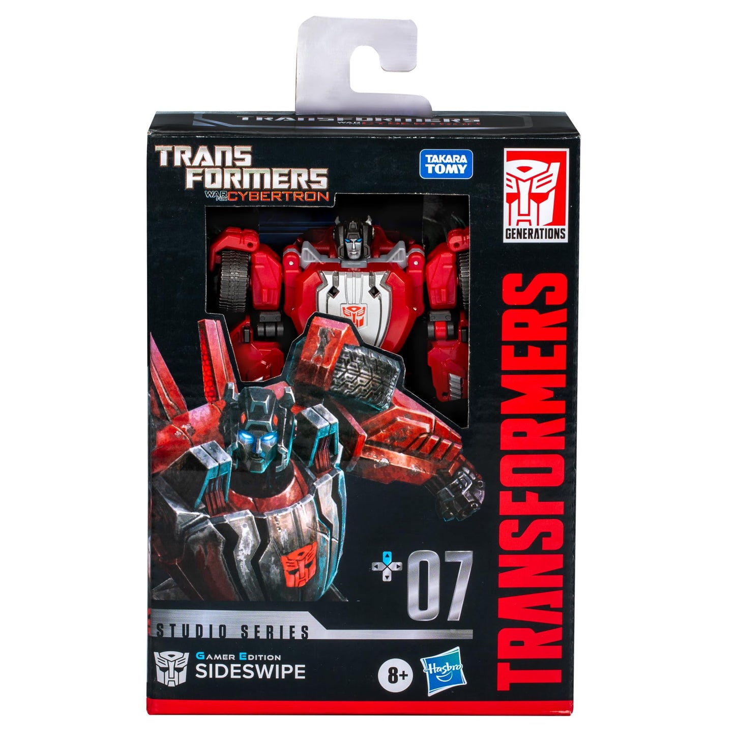 Transformers Toys Studio Series Deluxe War for Cybertron 07 Gamer Edition Sideswipe, 4.5-inch Converting Action Figure, 8+