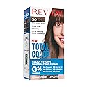 Revlon Total Color Permanent Hair Color, Clean and Vegan, 100% Gray Coverage Hair Dye, 50 Medium Natural Brown, 3.5 oz