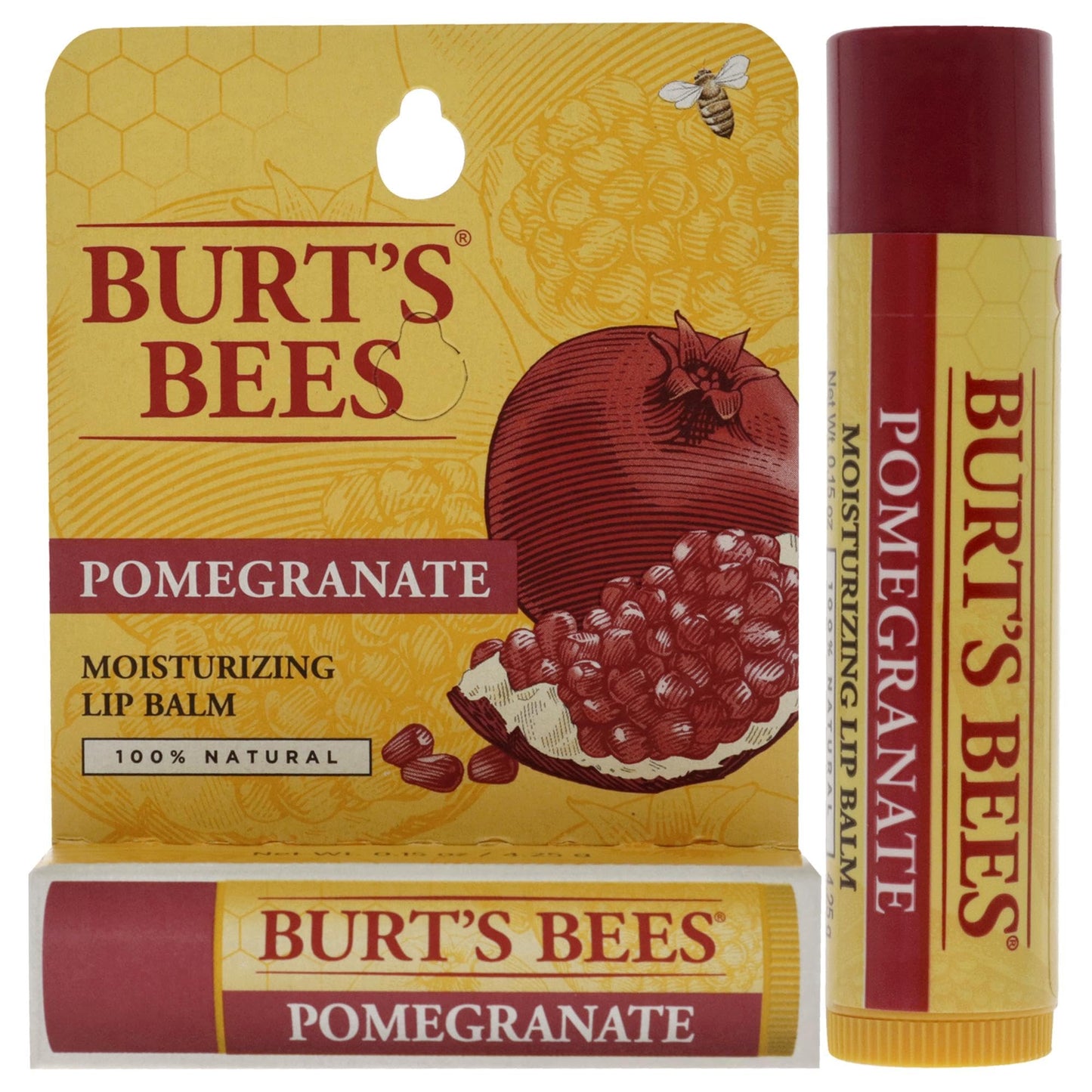 Burt's Bees Lip Balm, Pomegranate Oil, 0.15 oz