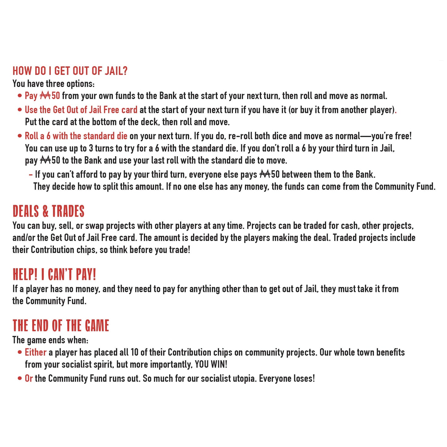 Monopoly Socialism Board Game Parody Adult Party Game