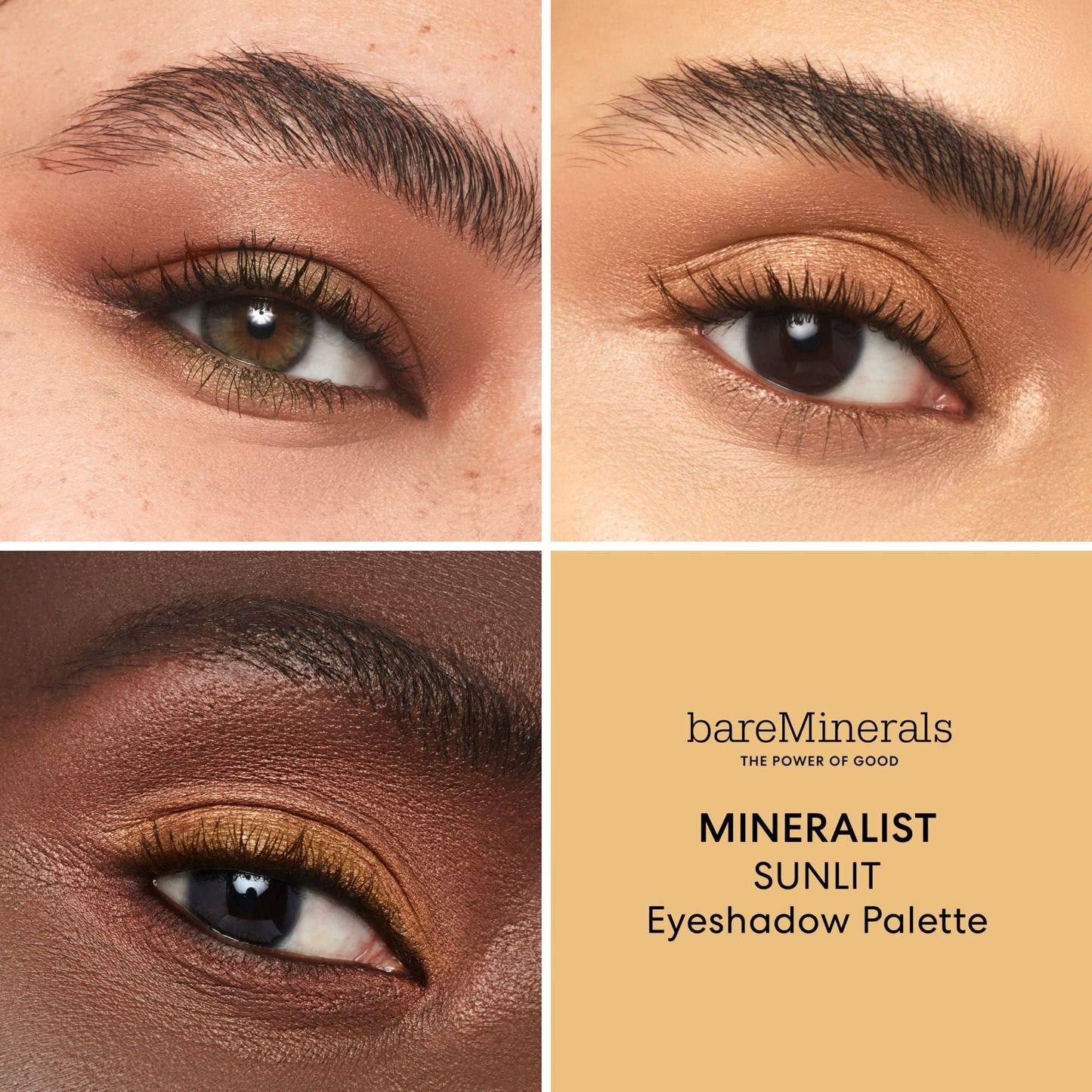 bareMinerals Mineralist Eyeshadow Palette, Sunlit, Vegan, Cruelty-Free & Dermatologist-Tested