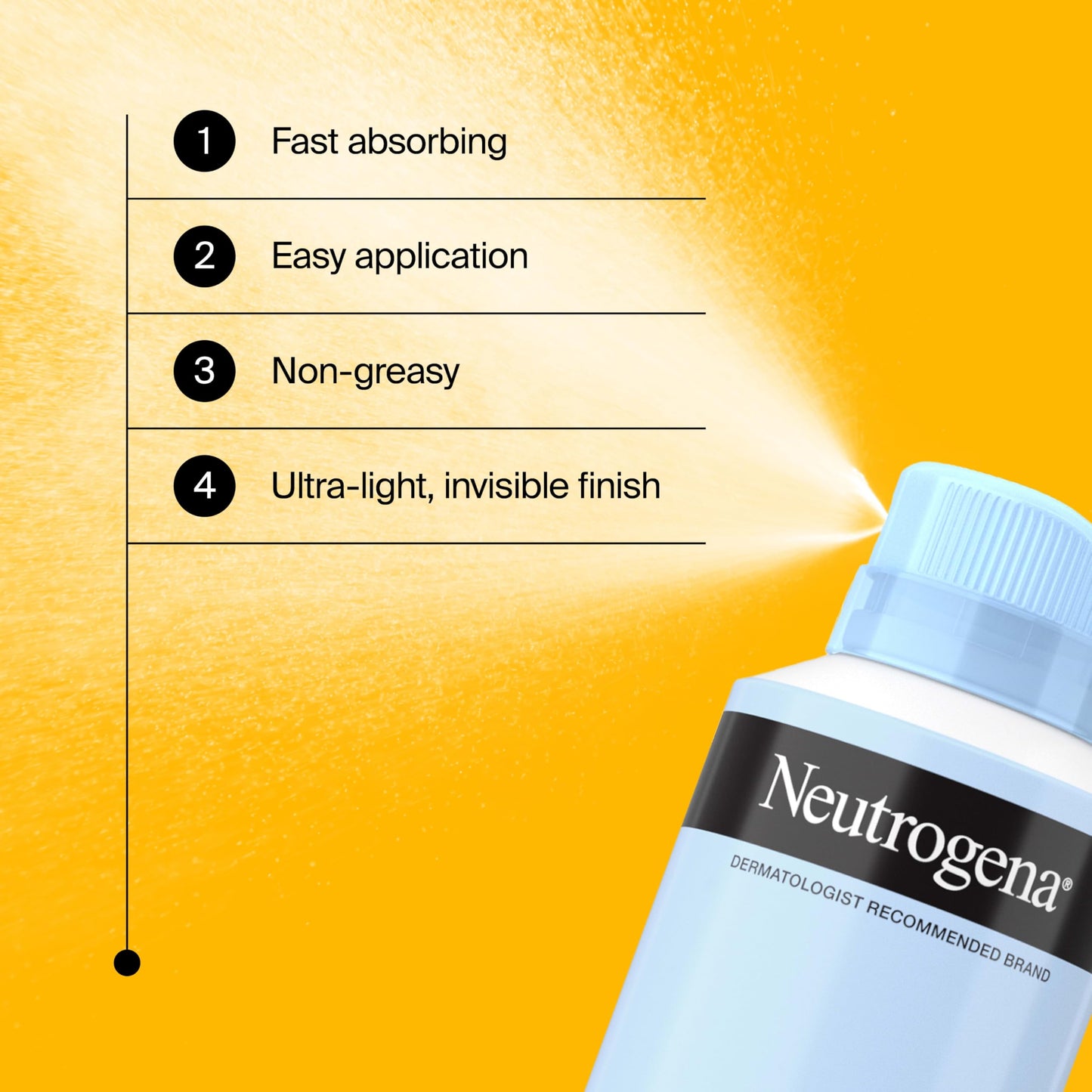 Neutrogena Ultra Sheer Sunscreen Spray SPF 45 Body Mist, Lightweight Non-Greasy Broad Spectrum UVA/UVB Protection, Oil-Free & Non-Comedogenic Water