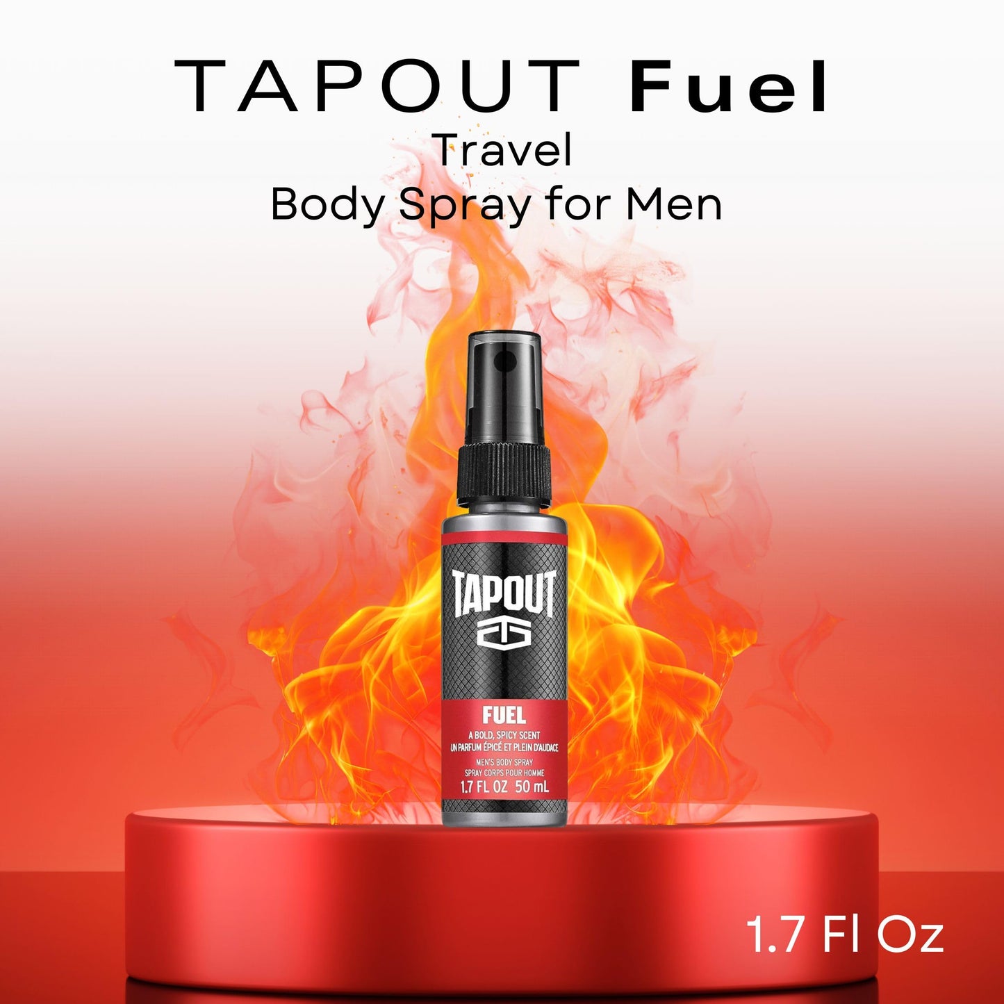 Tapout Fuel Body Spray for Men Travel Spray 1.5 Ounce