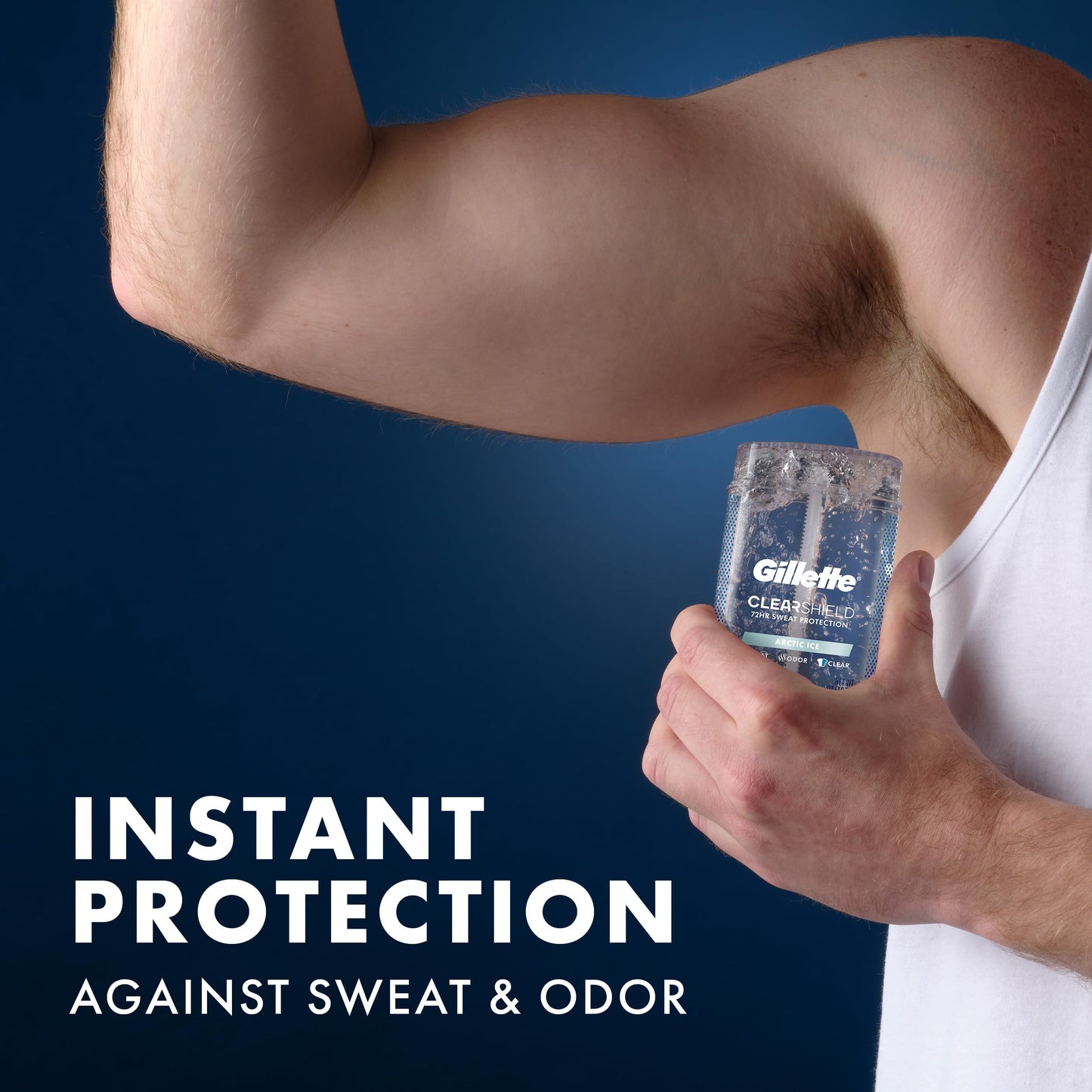 Gillette Antiperspirant and Deodorant for Men, 72hr Sweat & Odor Protection, Long Lasting Freshness, Anti-White Mark Technology, Clear Gel, Arctic Ice Beauty and Personal Care Gillette