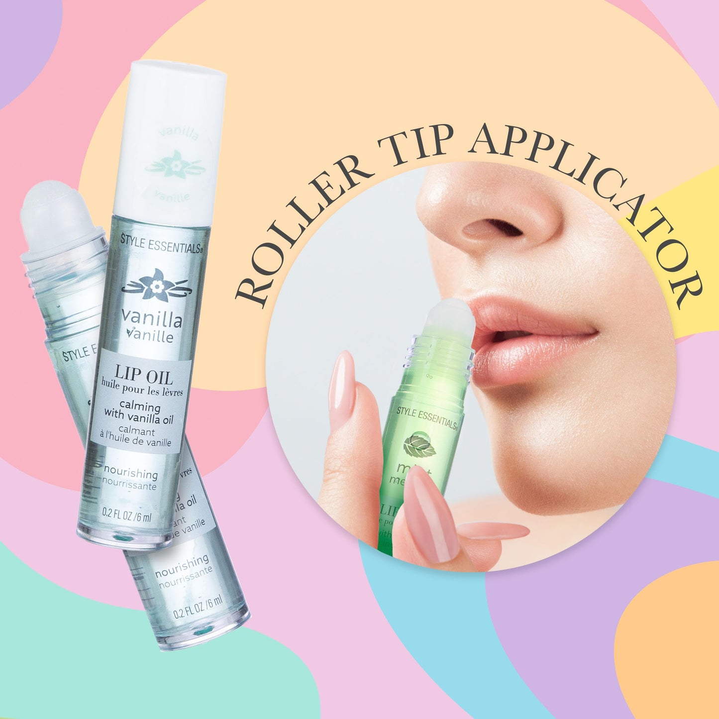 EXPRESSIONS 7pc Lip Oil Collection with Essential Oils - Hydrating Roll On Lip Oils Infused w/Natural Healing Essential Oils - Rollerball Lip Oils