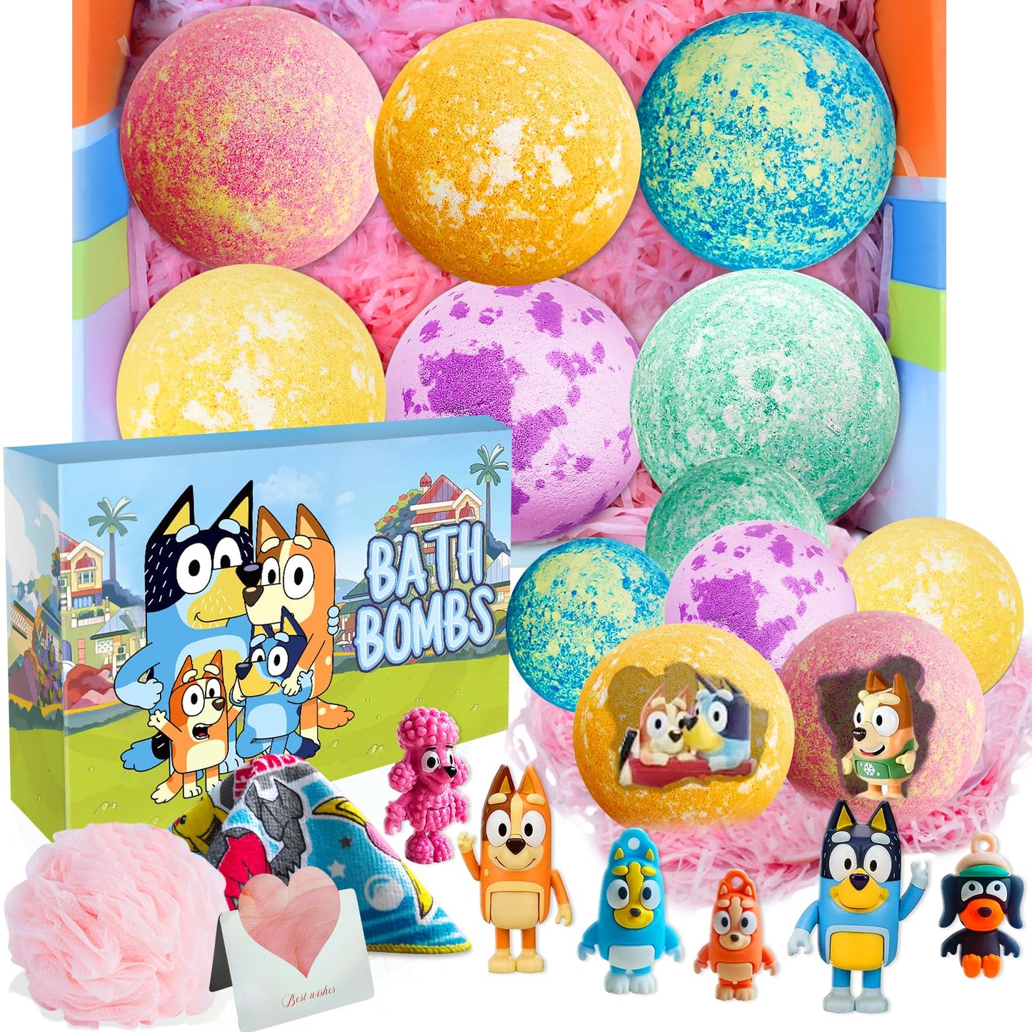 Bath Bombs for Kids: XXL Bath Bombs with Surprise Inside, Organic Bath Bombs Rich in Natural Essential Oils, Kids Bath Bombs Gift Set for Dry Skin…