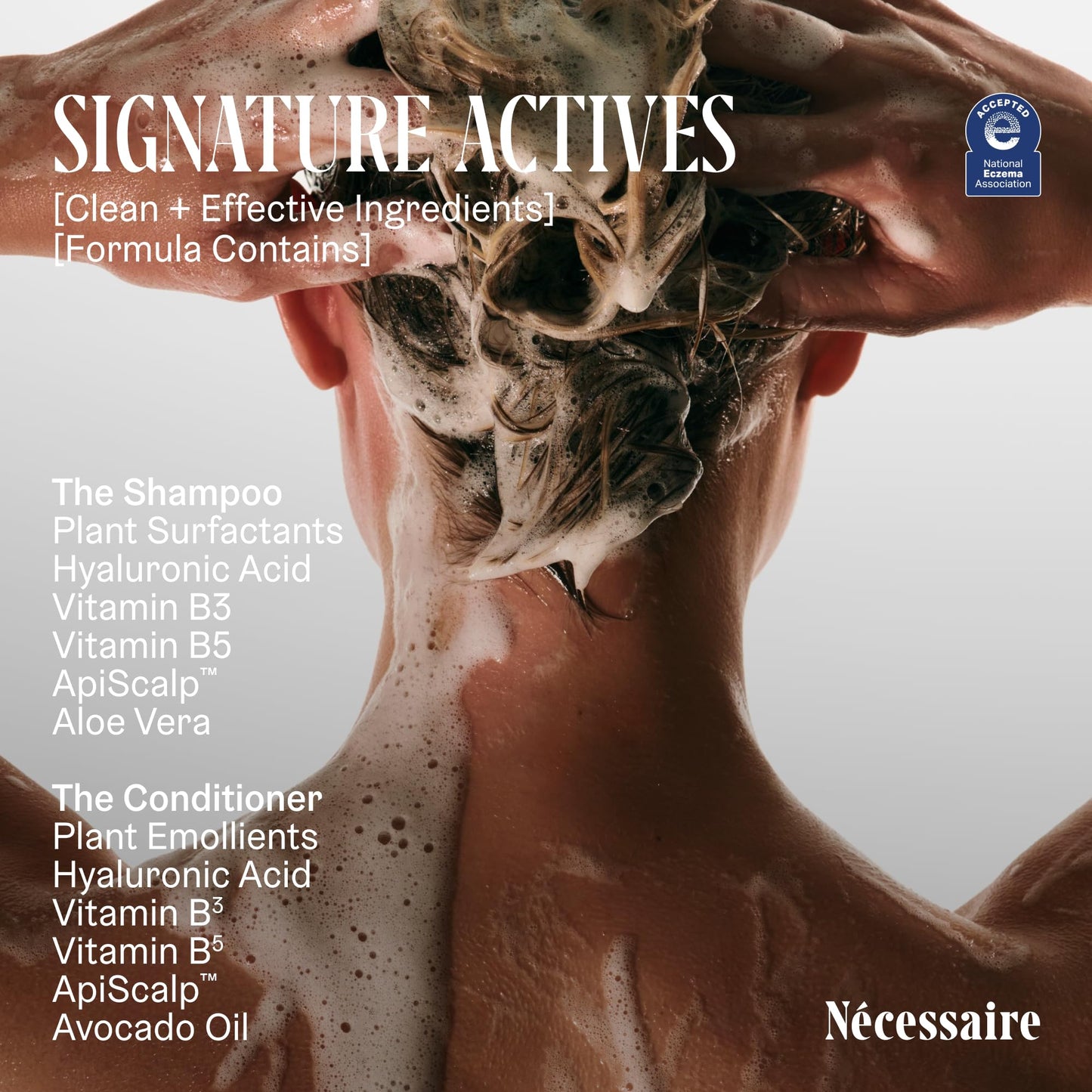 Nécessaire The Hair Duo - Shampoo and Conditioner Set 2 x Full-Size. The Shampoo + The Conditioner. Hyaluronic Acid + Vitamin B Complex Beauty and Personal Care Nécessaire