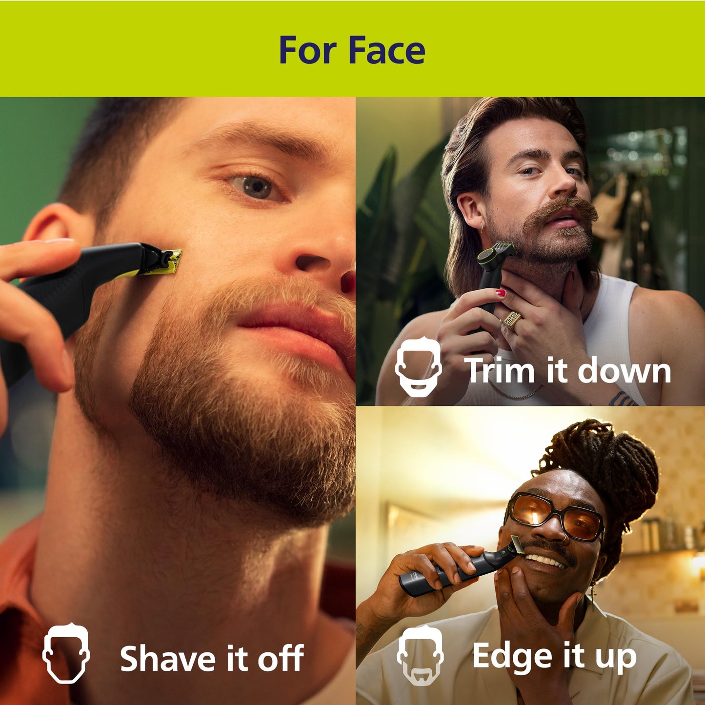 Philips Norelco OneBlade 360 Pro Face + Body, Hybrid Electric Beard Trimmer, Shaver and Bodygroomer, with 360 Blade Technology, Model QP6552/90 Beauty and Personal Care Norelco