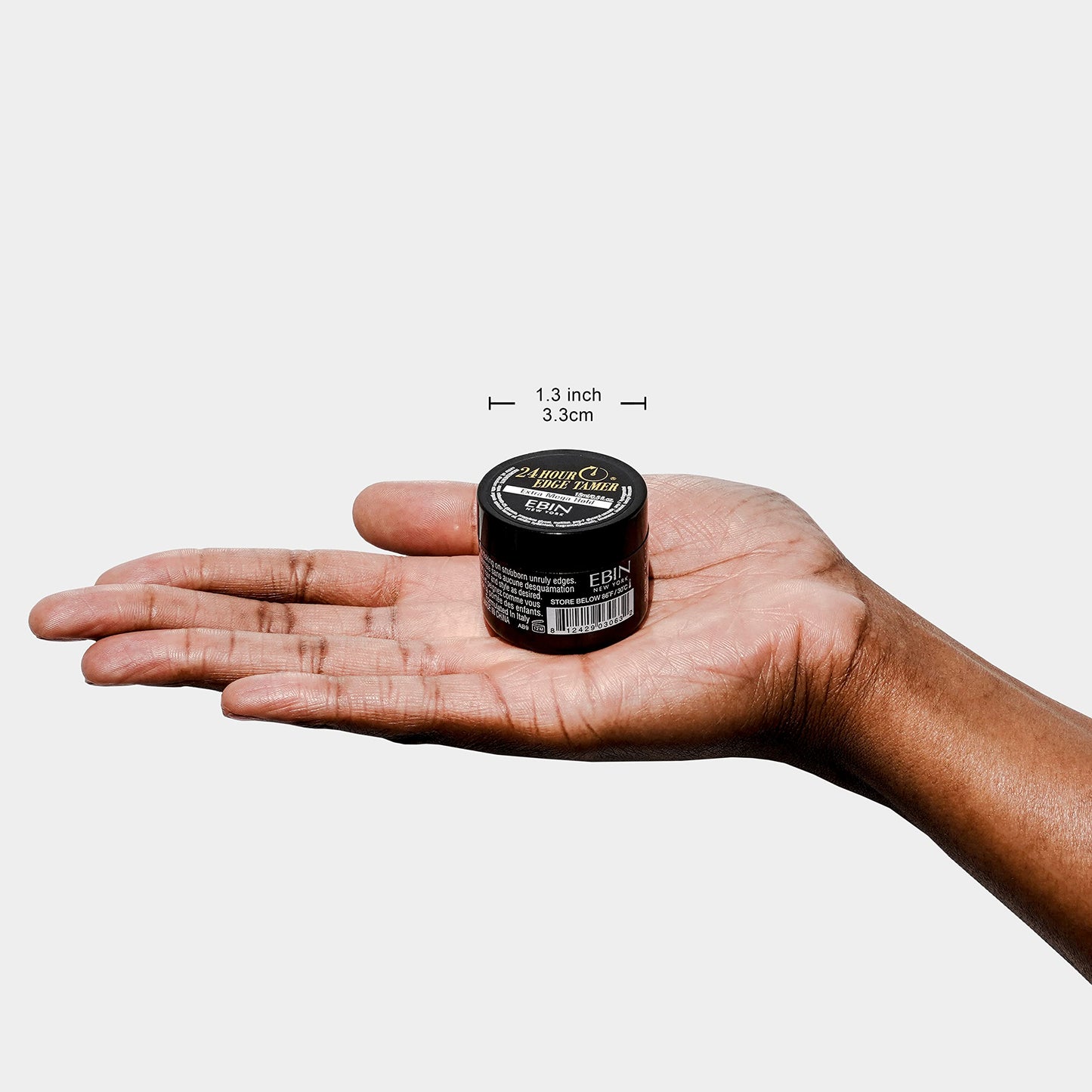 EBIN NEW YORK 24 Hour Edge Tamer Extra Mega Hold 0.5Fl Oz Strong Edge Control Gel, No Flaking, Sleek Smooth Finish, Long Lasting, Argan & Castor Oil