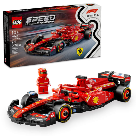LEGO Speed Champions Ferrari SF-24 F1 77242, Race Car Building Toy for Kids Ages 10+, Ferrari Model Car Gift for Boys, Girls & Fans