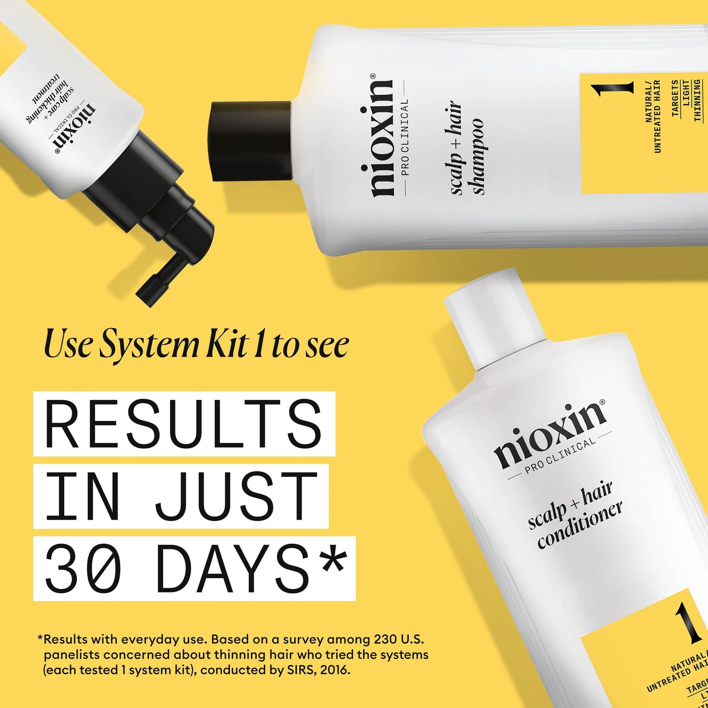 Nioxin Scalp + Hair Thickening System 1 Shampoo| For Natural or Untreated Hair with Light Thinning| With Niacinamide and Biotin| 33.8 Fl oz. Beauty and Personal Care NIOXIN
