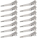 Hicarer 1.75 Inches Single Prong Hair Clips, 50 Pack - Durable Metal Alligator Clips for Dreads Lock Clips, Hair Extensions, Pin Curls, Hair Pins