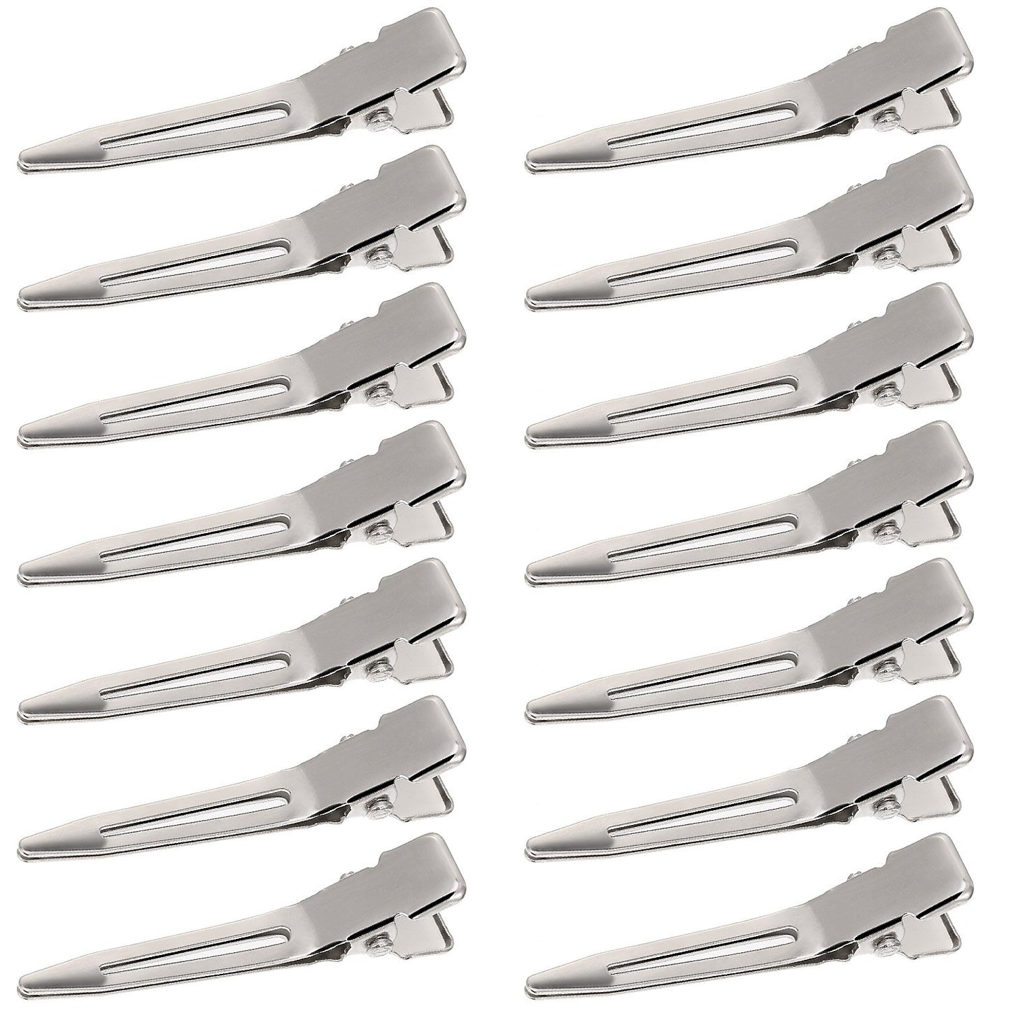 Hicarer 1.75 Inches Single Prong Hair Clips, 50 Pack - Durable Metal Alligator Clips for Dreads Lock Clips, Hair Extensions, Pin Curls, Hair Pins