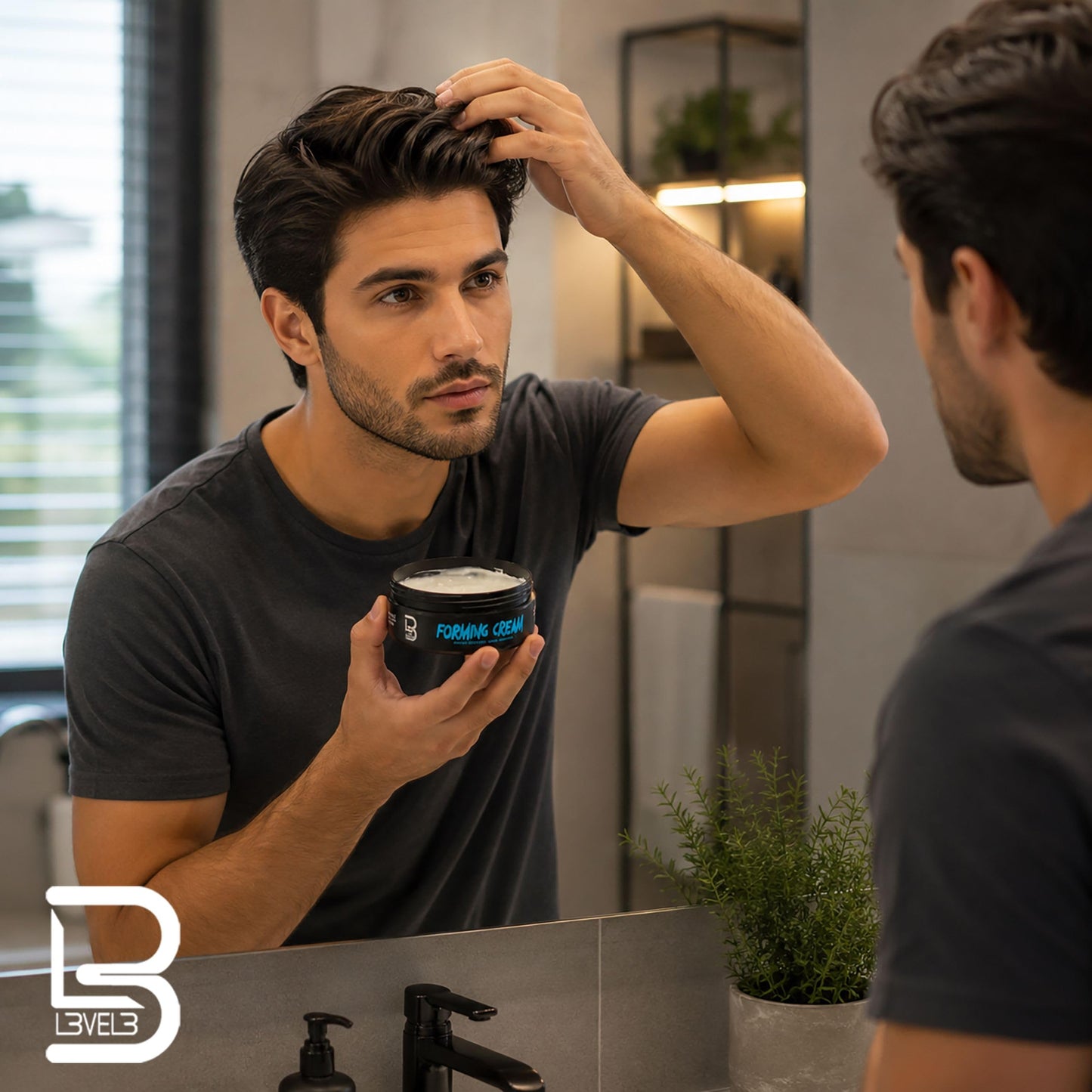 L3 Level 3 Forming Cream - Natural Look Hairstyle - Adds Volume & Texture for Short to Medium Hairstyles
